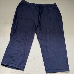 Athletic Works Women’s Navy Capri Athleisure Athletic Pants with Drawstring Lg